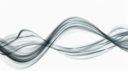 A sleek and sinuous wave with a smooth 3D curve isolated on solid white background.