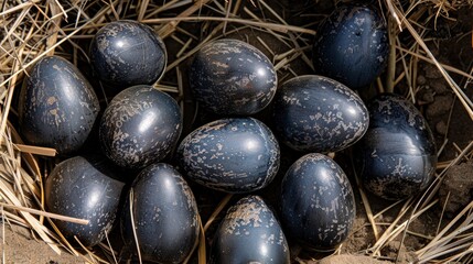 The black chicken eggs