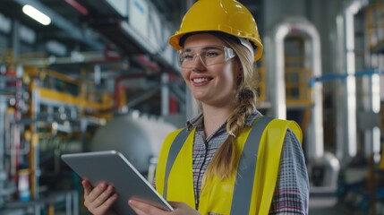 A Smiling Female Industrial Engineer