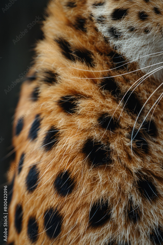 Poster a design where the patterns of a cheetah's coat flow into speed lines, emphasizing their incredible 