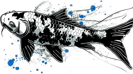 Dynamic Koi Fish Illustration