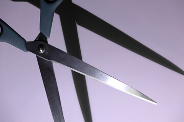Scissors closeup with shadow artwork
