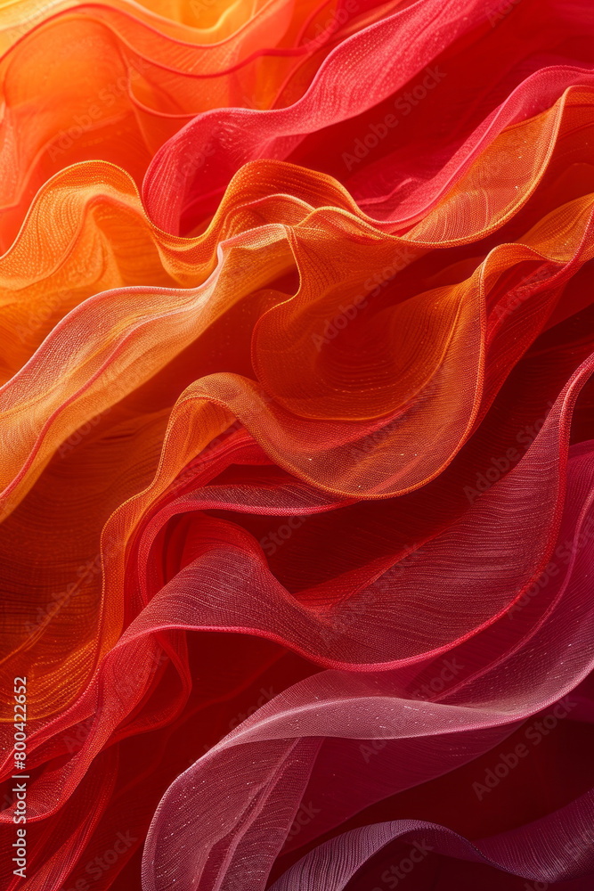 Aufkleber a vibrant background with bold red and orange waves clashing against each other, symbolizing conflic