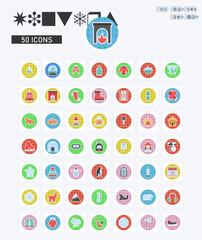 Winters icons vector image