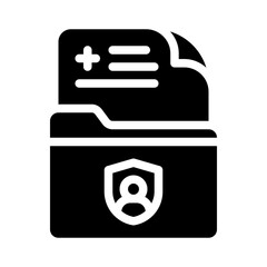 data protection glyph icon - obrazy, fototapety, plakaty