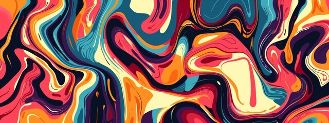 Obraz premium An energetic abstract pattern inspired by the rhythm and movement of music.