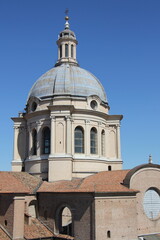 Fototapeta na wymiar Mantova Italy 10 09 2023 . Red tiled roofs in the city of Mantua.