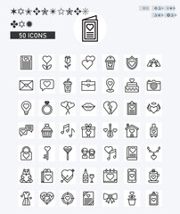 Valentines Day icons vector image