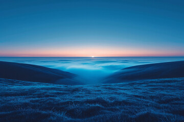 Fototapeta premium A sleek gradient of midnight blue fading into black, perfect for sophisticated corporate websites,