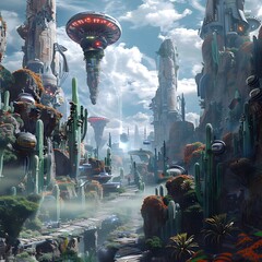 The world of the future, sci-fi, barren lands, deserts. It has been beautifully rebuilt.