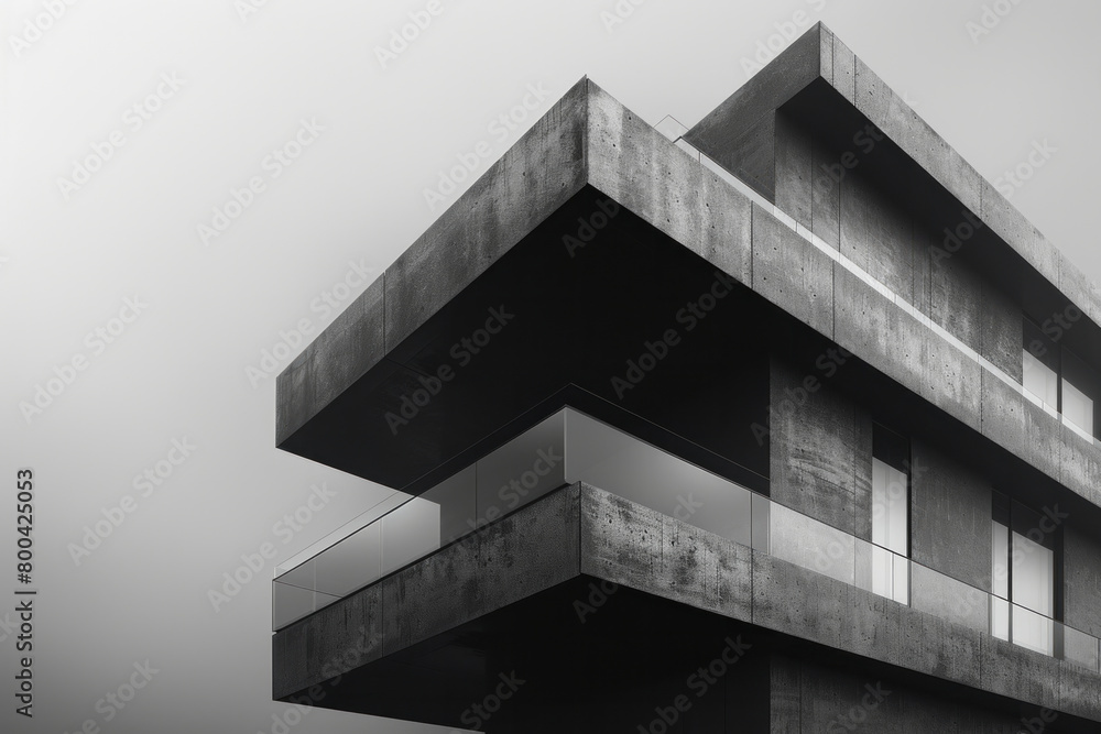 Aufkleber a minimalist gradient from slate gray to pure black, perfect for a modern architecture firmâ€™s webs