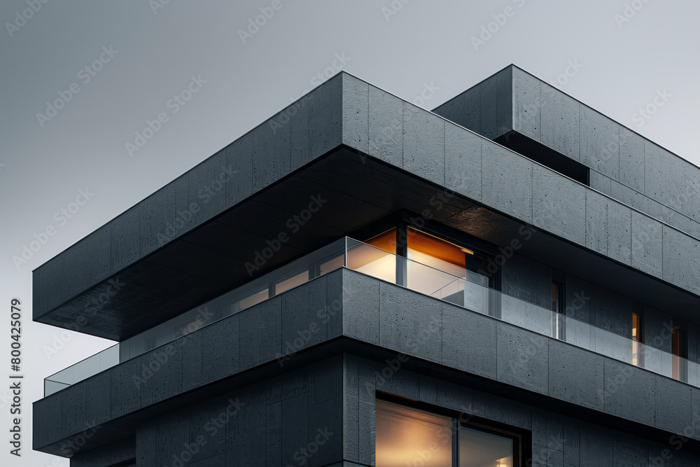 Aufkleber a minimalist gradient from slate gray to pure black, perfect for a modern architecture firmâ€™s webs
