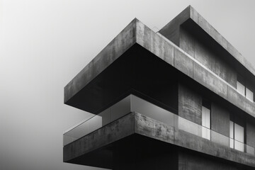 Obraz premium A minimalist gradient from slate gray to pure black, perfect for a modern architecture firmâ€™s website,