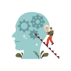 Innovation and personal growth vector illustration