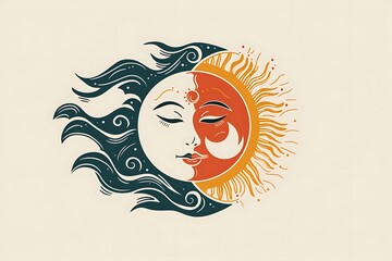 A logo depicting a creative sun and cloud, representing balance and weather
