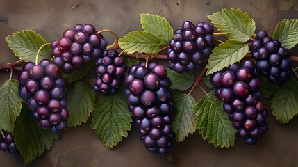 Fototapeta premium Nature's Consistent Patterns in Blackberry Clusters