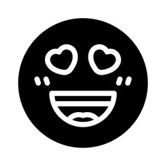 Obraz premium emoji glyph icon