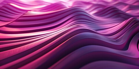 Naklejka premium Abstract wallpaper created from Magenta 3D Undulating lines. Colorful 3D Render with copy-space.
