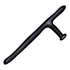 Police Baton - Hand Drawn Doodle Icon