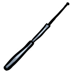 Telescopic Baton - Hand Drawn Doodle Icon