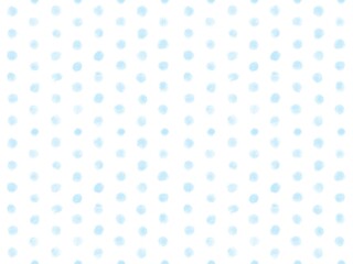 Seamless pattern of  blue polka dot on white background, pastel water color polka dot, hand drawn style © Nuttamon