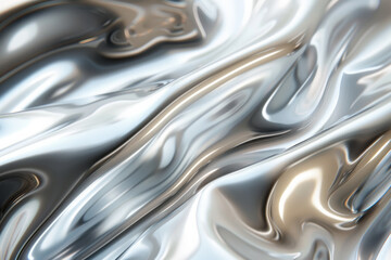 A fluid background of flowing aluminum, with sleek, silvery streaks that appear both soft and sharp,