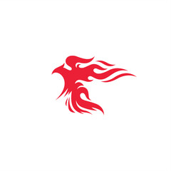 fire burning eagle logo, suitable for esport, business or sports logos