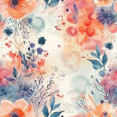 Watercolor blush infuses Bohemian patterns with a blend of free-spirited designs and soft, dreamy hues.