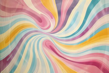 A Vivid Tapestry of Swirling Colors. Abstract Waves Illustration Capturing Movement.