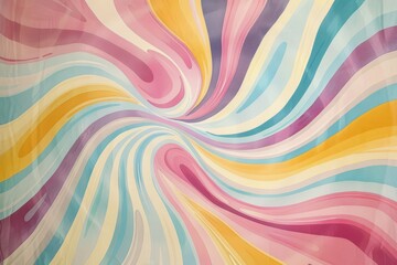Obraz premium A Vivid Tapestry of Swirling Colors. Abstract Waves Illustration Capturing Movement.