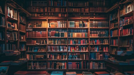 A library's bookshelf, where every story's essence is vividly displayed on its cover, inviting readers