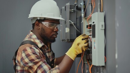 Electrician Repairing Electrical Circuit