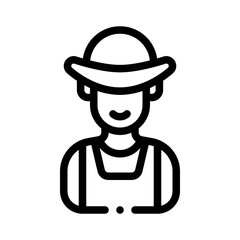 farmer line icon