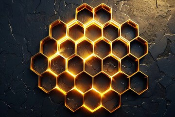 A logo showing a detailed honeycomb, symbolizing community and efficiency