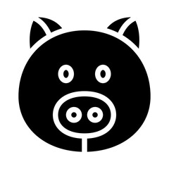 pig glyph icon