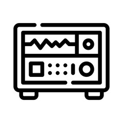 oscilloscope line icon