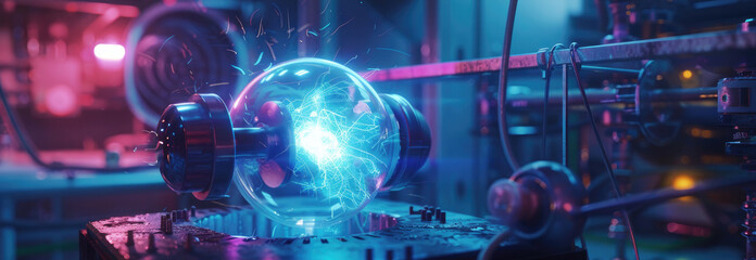 Moody lighting enhances a 3D scene depicting a magnet attracting metal objects, emphasizing the power of magnetic force,