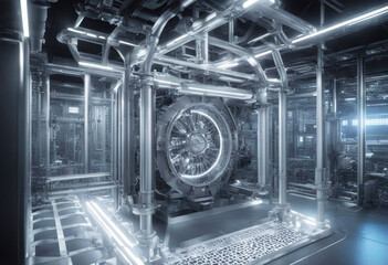 'rendering wireframe test twin aeroengine gital image cell 3d concept three-dimensional turbojet blade compressor agnostic engine engineering frame industry intake jet mechanic mesh mirror'