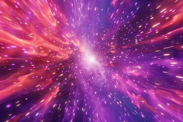 Fototapeta premium a purple and purple galaxy is flying through a space