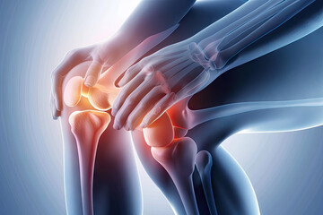 a picture of a person's knee and knee with the pain