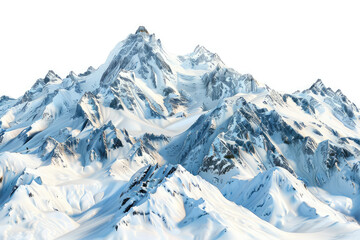 Obraz premium Snowy mountains, rocks and peaks