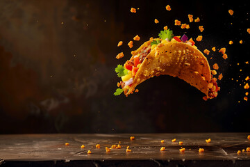 Mexican food - delicious taco shells with home made salsa