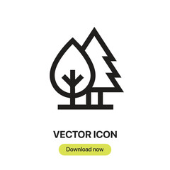 Park icon vector. Linear-style sign for mobile concept and web design. Park symbol illustration. Pixel vector graphics - Vector.	
