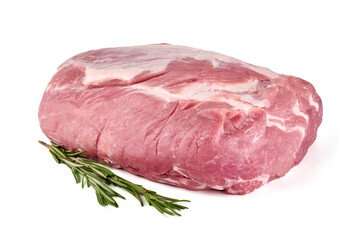 Fresh pork meat, isolated on a white background. High resolution image