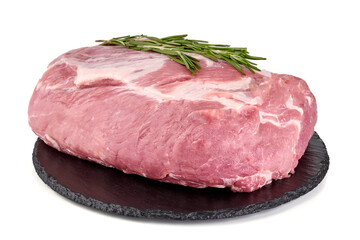Fresh pork meat, isolated on a white background. High resolution image