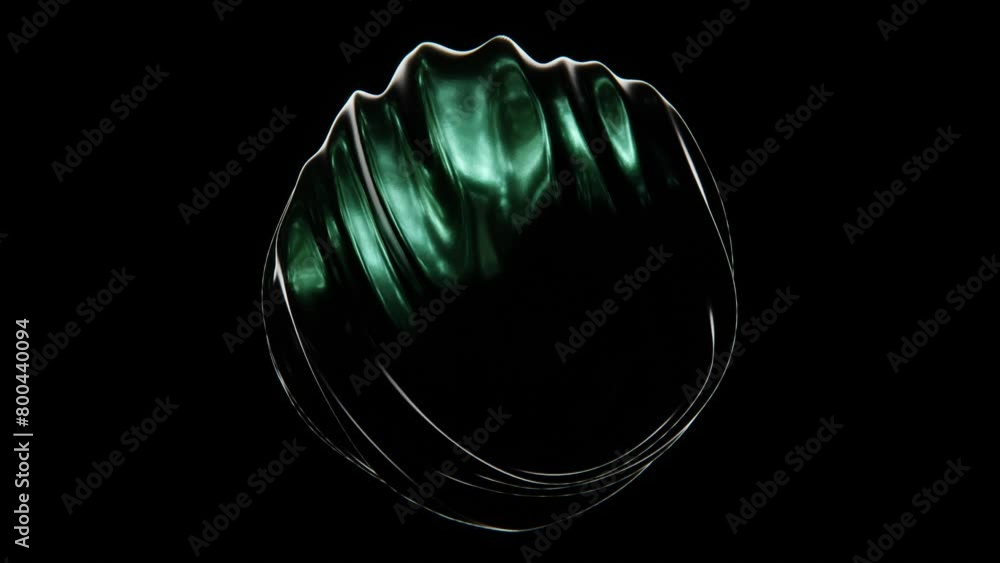 Poster abstract 3d liquid fluid illuminated shape oil blob bubble sphere chemical futuristic flow metallic 
