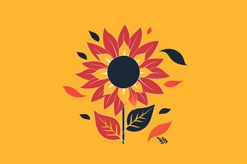 A logo that includes a vibrant sunflower, representing positivity and warmth