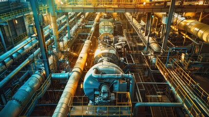 big aerospace old production factory 