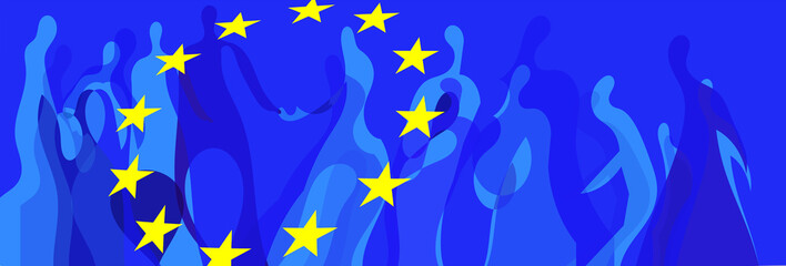 europa wahlen europawahl kulturen vielfalt abstrakt menschen grafik frieden zusammen © bittedankeschön