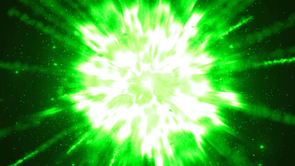 緑色の爆発のヒットエフェクト